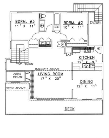First Floor for House Plan #039-00301