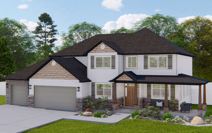 Country House Plan #2802-00024 Elevation Photo