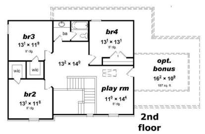 Floorplan 2 for House Plan #3367-00060