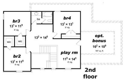 Floorplan 2 for House Plan #3367-00061