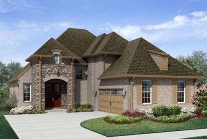 European House Plan #3367-00062 Elevation Photo