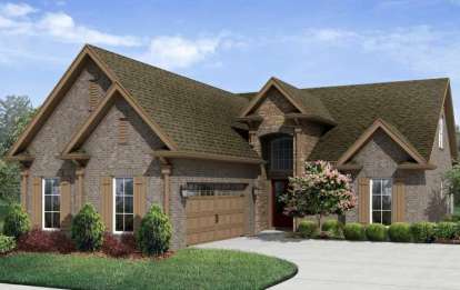 European House Plan #3367-00065 Elevation Photo