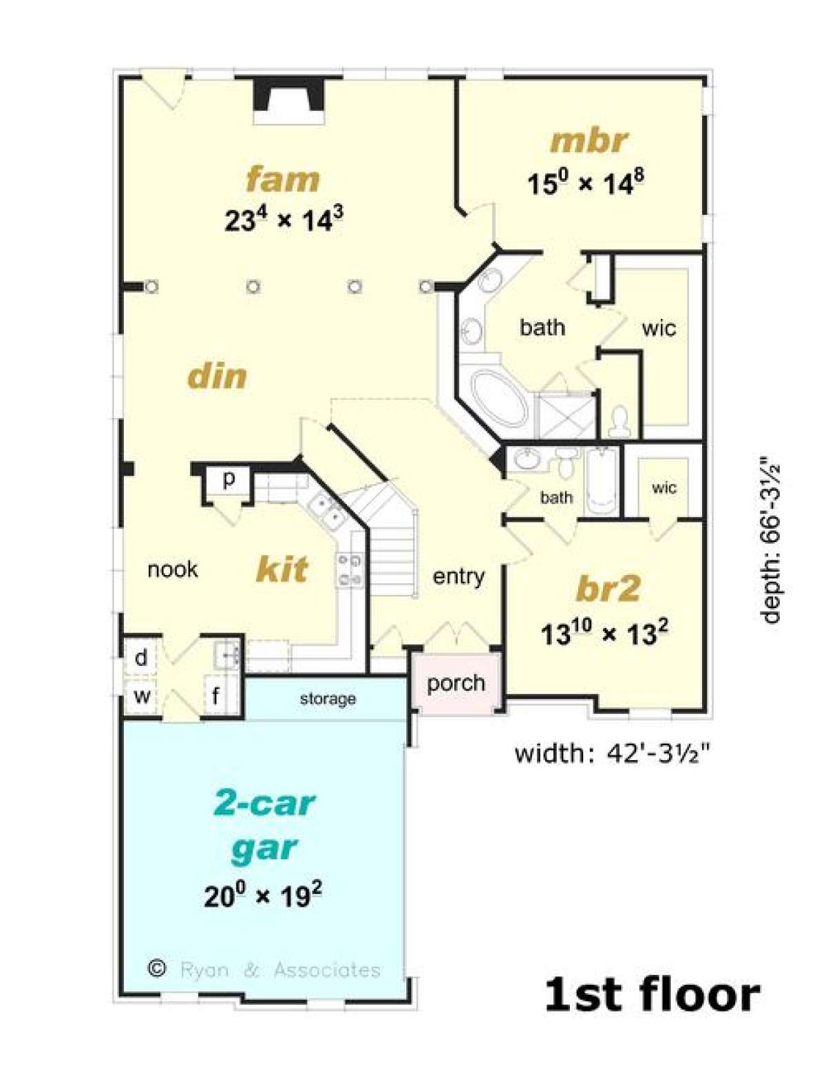 Floorplan 1 for House Plan #3367-00065