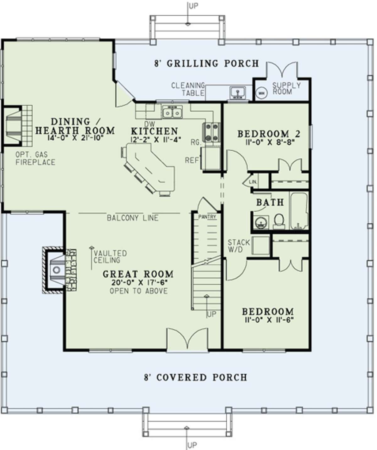 Floorplan 1 for House Plan #110-00987
