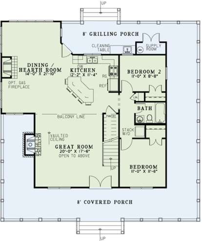 Floorplan 1 for House Plan #110-00987