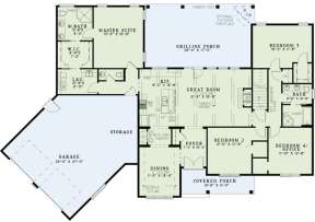 Floorplan 1 for House Plan #110-00988