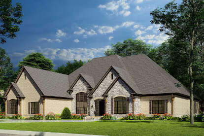 European House Plan #110-00989 Elevation Photo