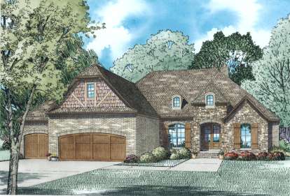 European House Plan #110-00991 Elevation Photo