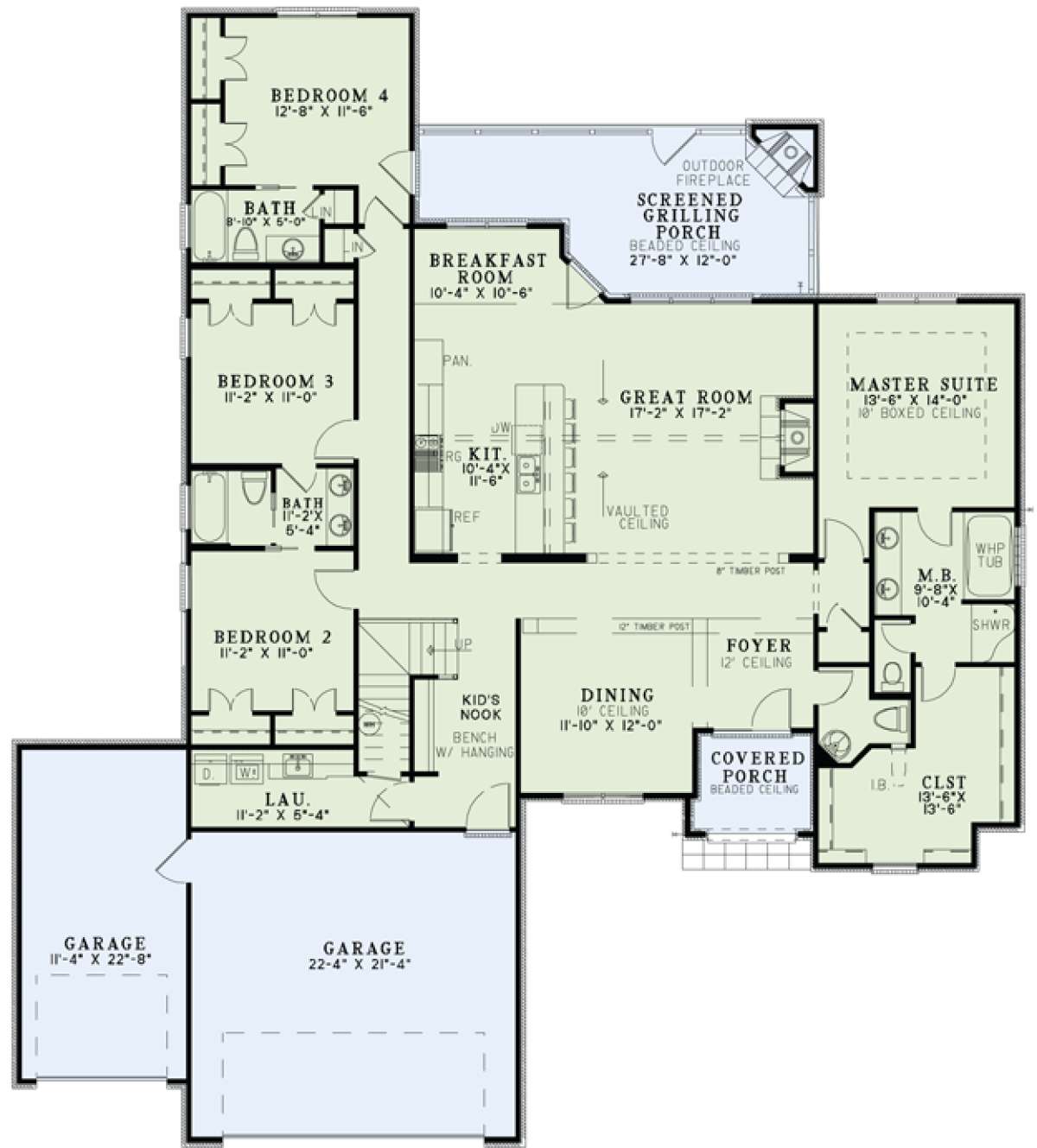 Floorplan 1 for House Plan #110-00991