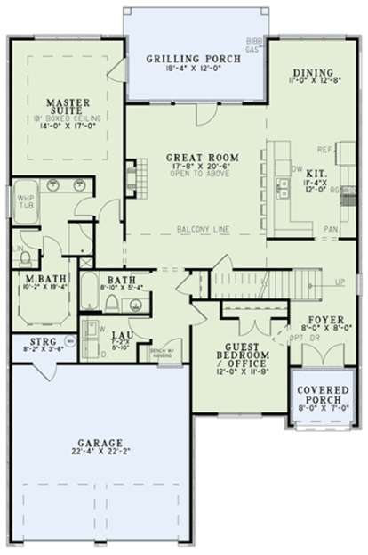Floorplan 1 for House Plan #110-00992