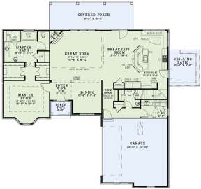 Floorplan 1 for House Plan #110-00993