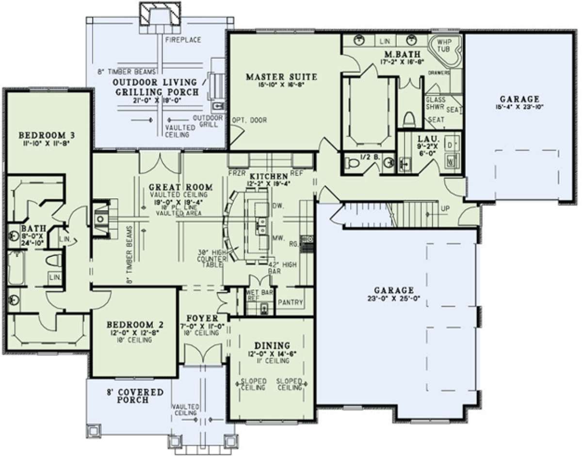 Floorplan 1 for House Plan #110-00994