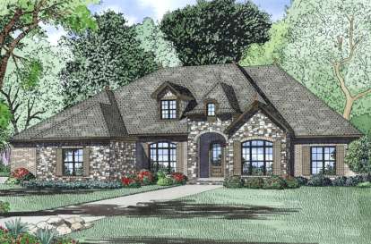 European House Plan #110-00995 Elevation Photo