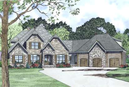 Lake Front House Plan #110-00996 Elevation Photo