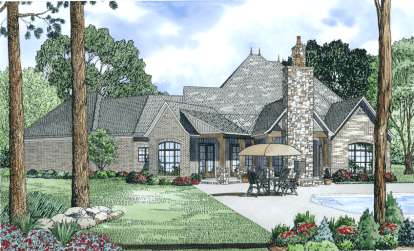 Lake Front House Plan #110-00996 Elevation Photo