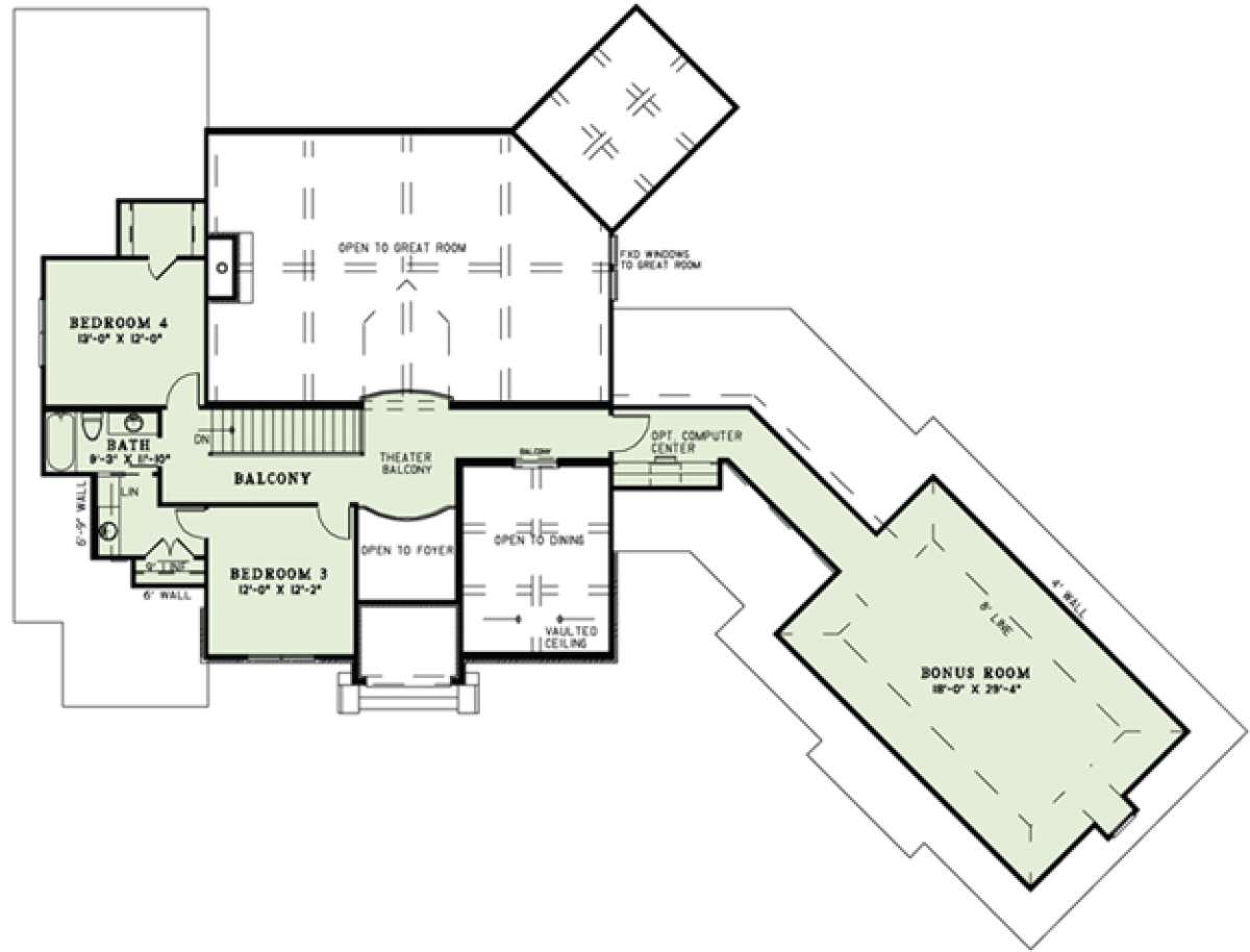 Floorplan 2 for House Plan #110-00996