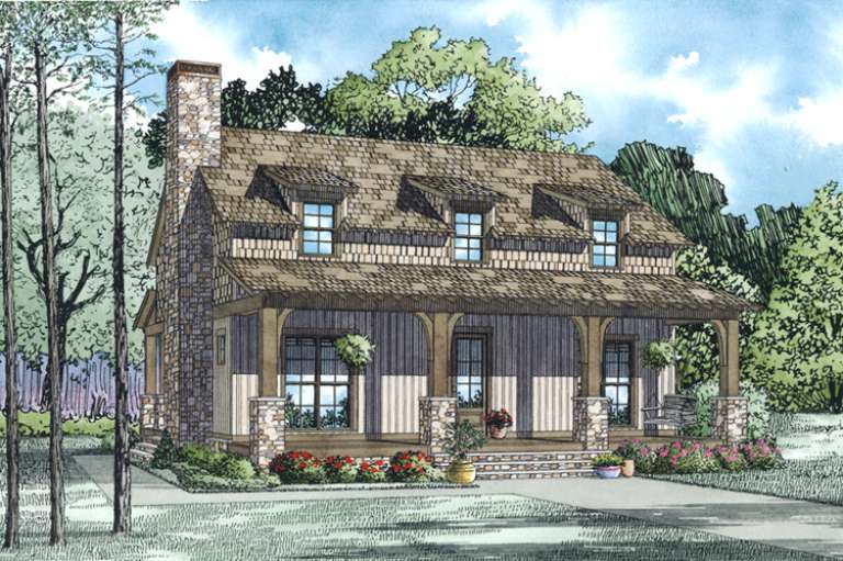 Country House Plan #110-00998 Elevation Photo