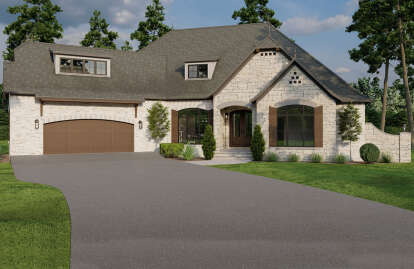 European House Plan #110-01000 Elevation Photo