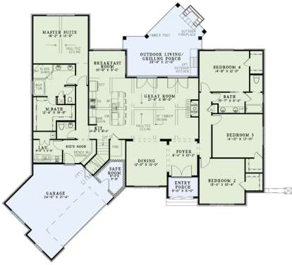 Floorplan 1 for House Plan #110-01000