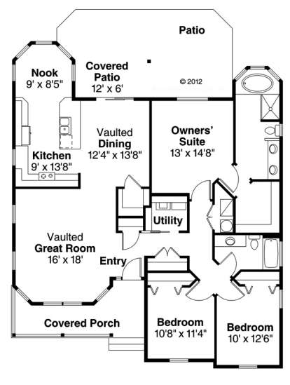 Floorplan for House Plan #035-00613
