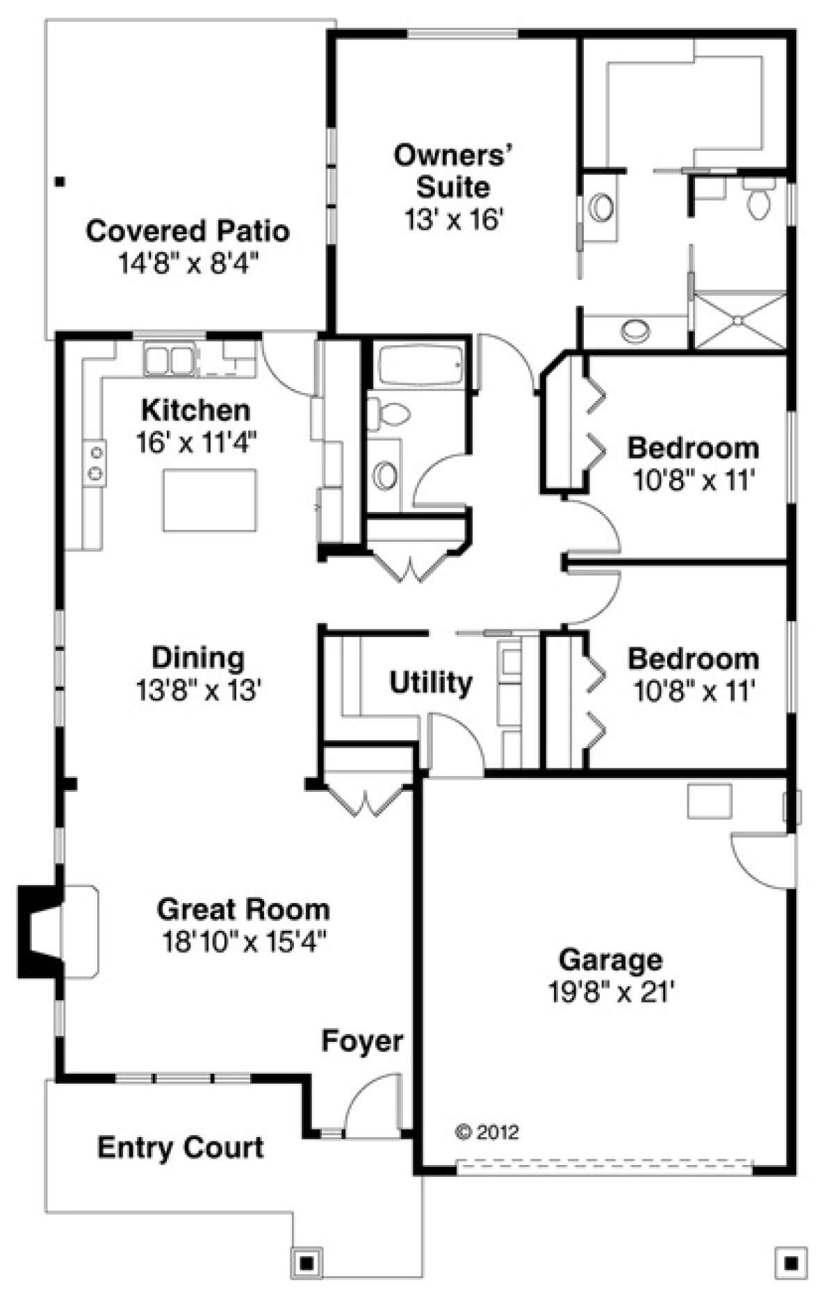 Floorplan for House Plan #035-00614