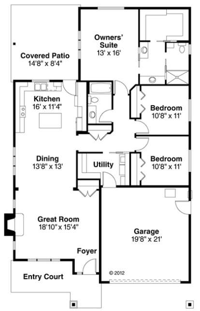 Floorplan for House Plan #035-00614
