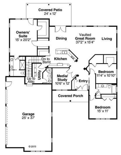 Floorplan for House Plan #035-00615