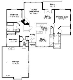 Floorplan for House Plan #035-00616