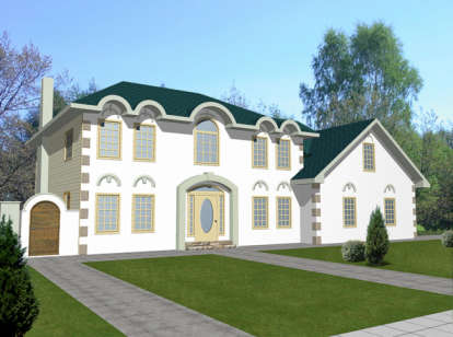Contemporary House Plan #039-00302 Elevation Photo