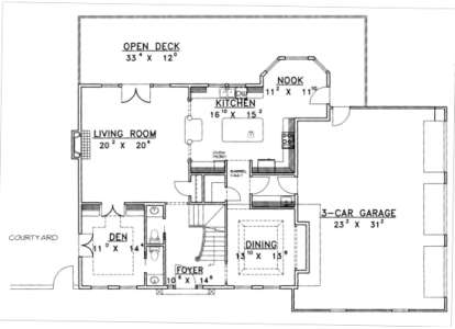 First Floor for House Plan #039-00302