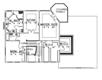 Second Floor for House Plan #039-00302