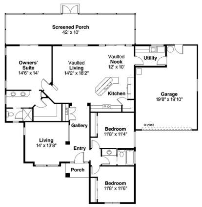 Floorplan for House Plan #035-00617