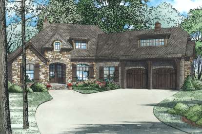 European House Plan #110-01002 Elevation Photo