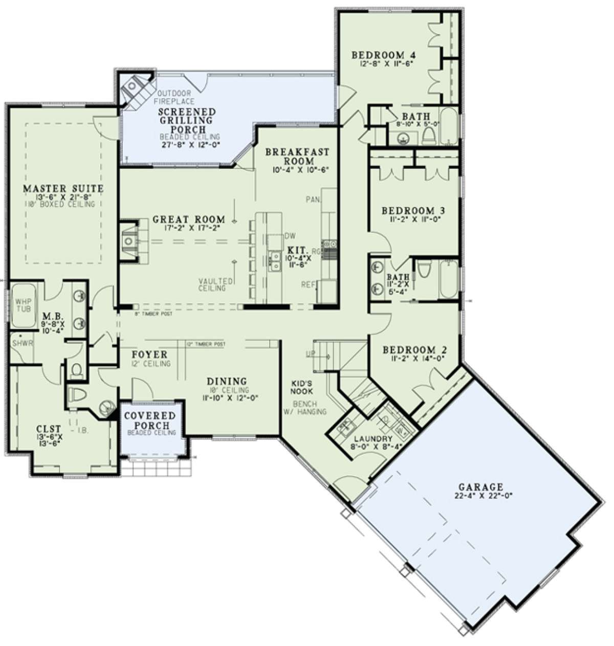 Floorplan 1 for House Plan #110-01002