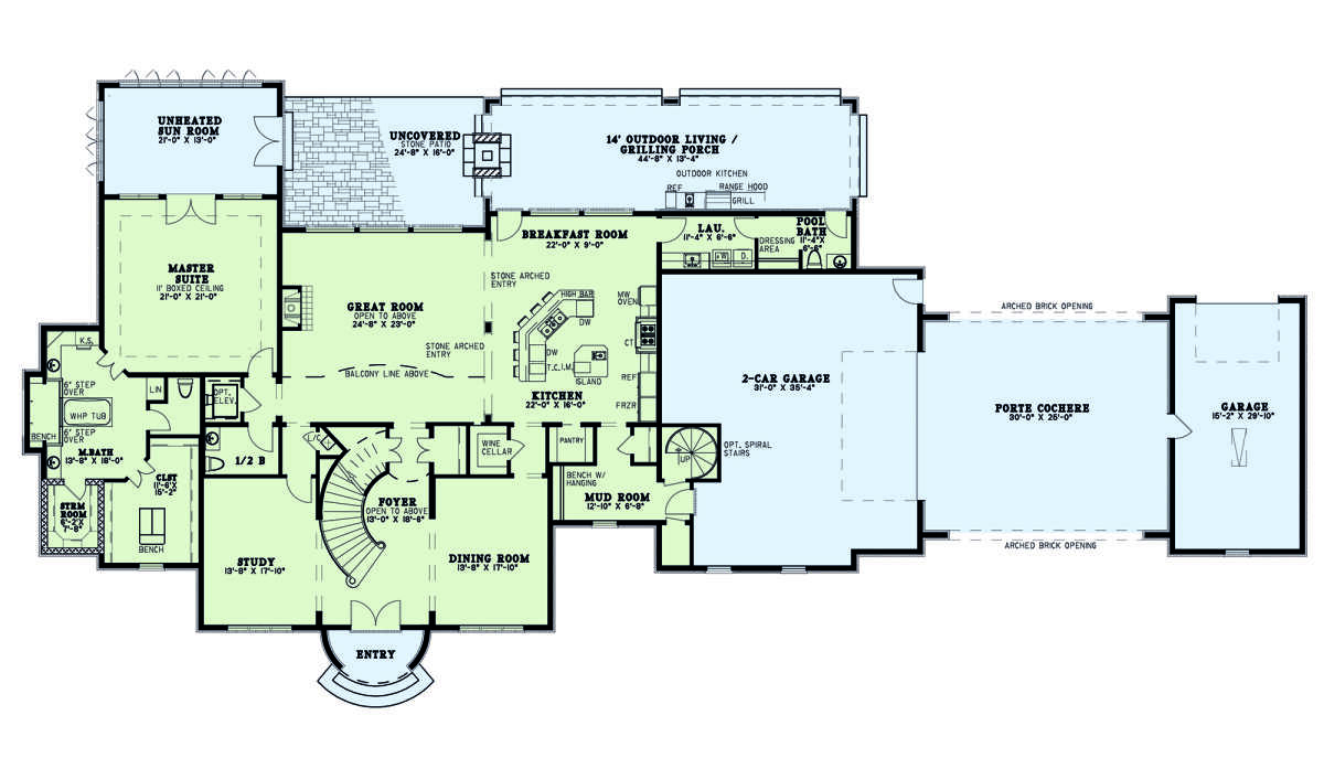 Main Floor for House Plan #110-01003