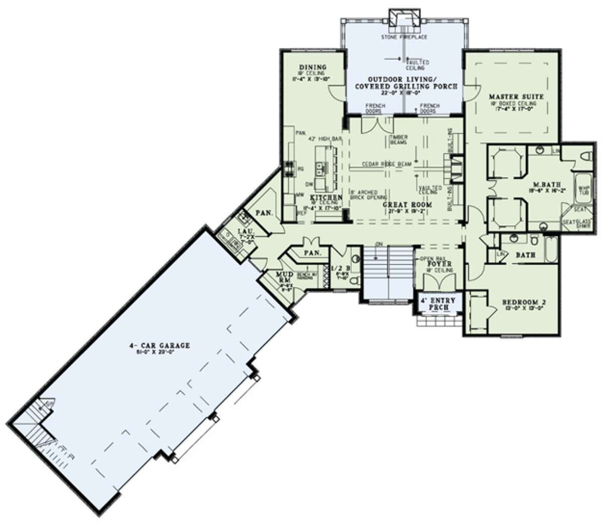 Floorplan 1 for House Plan #110-01004