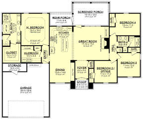 Main Floor  for House Plan #041-00082