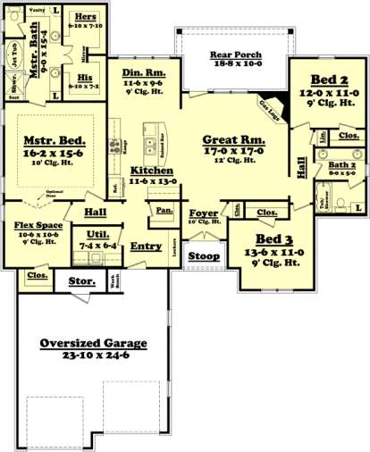 Main Floor for House Plan #041-00083