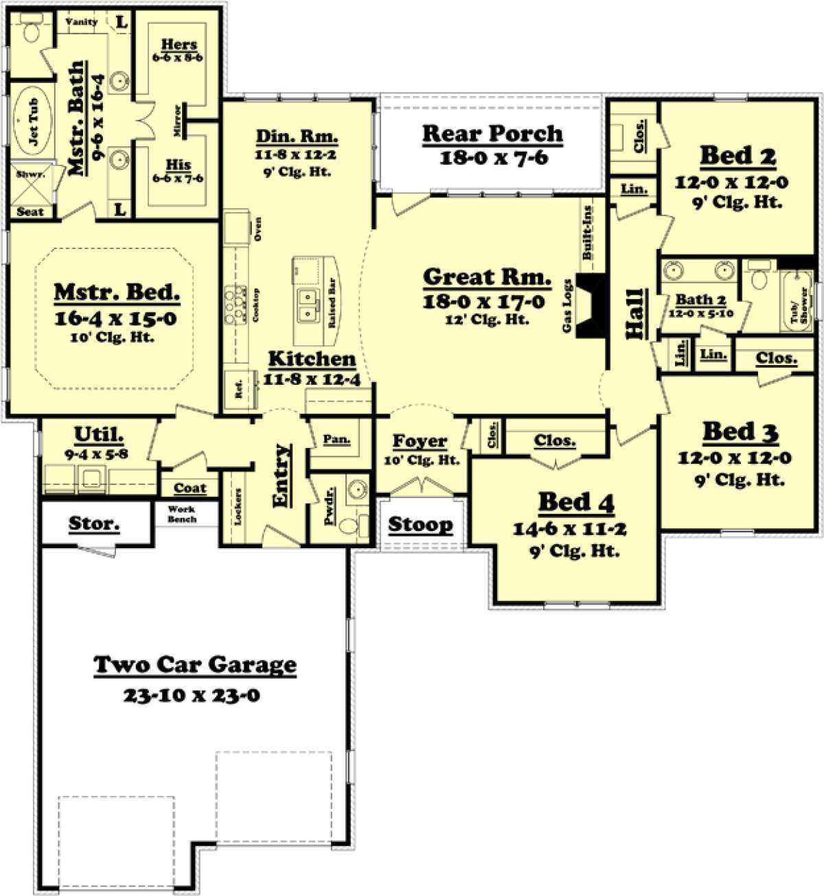 Main Floor for House Plan #041-00084