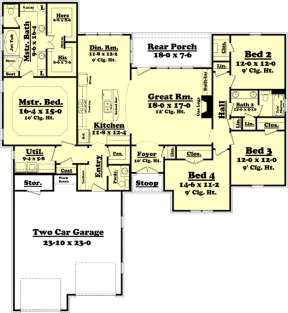 Main Floor for House Plan #041-00084