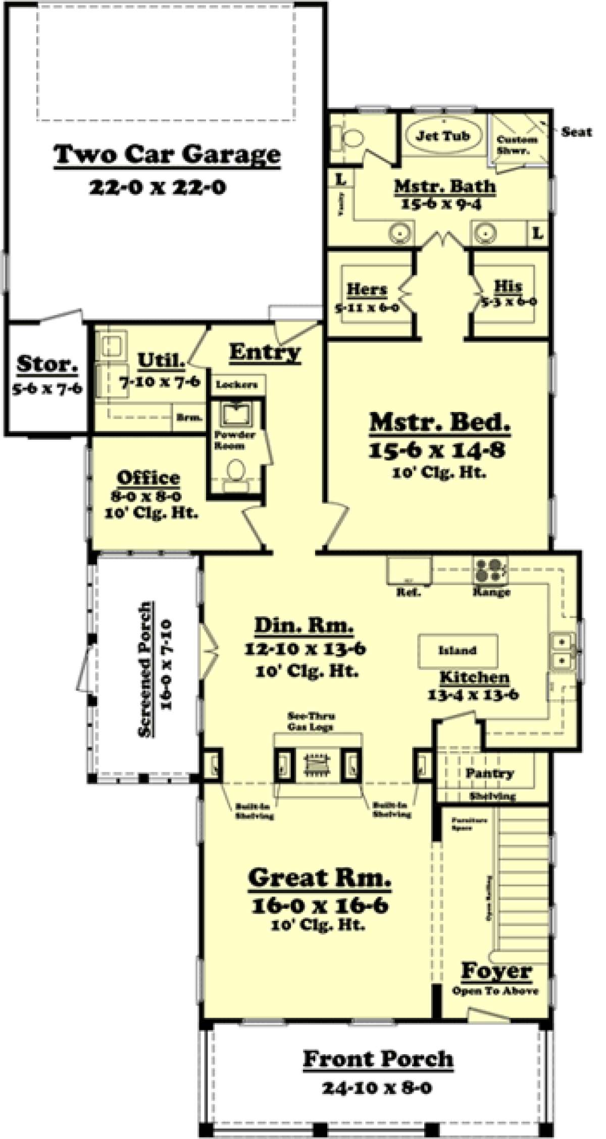 Main Floor for House Plan #041-00085