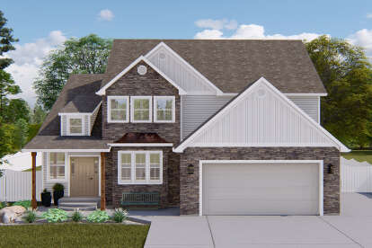 5 Bed, 3 Bath, 3115 Square Foot House Plan - #2802-00026