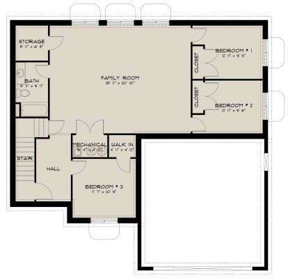 Basement for House Plan #2802-00026