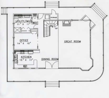 First Floor for House Plan #039-00303