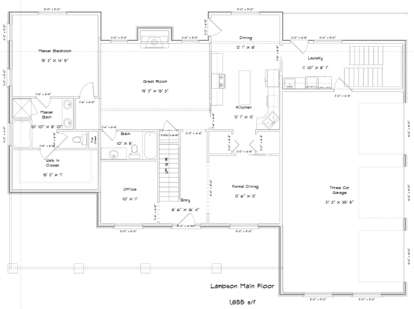 Floorplan 1 for House Plan #2802-00027