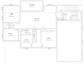 Basement Floor Plan for House Plan #2802-00027