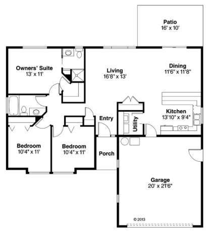 Floorplan for House Plan #035-00623