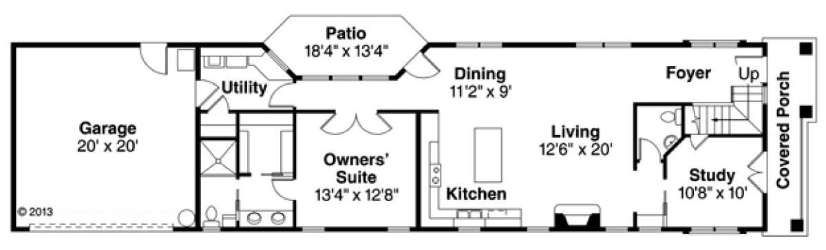 Floorplan 1 for House Plan #035-00626