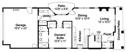 Floorplan 1 for House Plan #035-00627