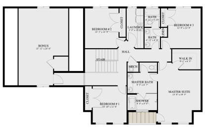 Second Floor for House Plan #2802-00029